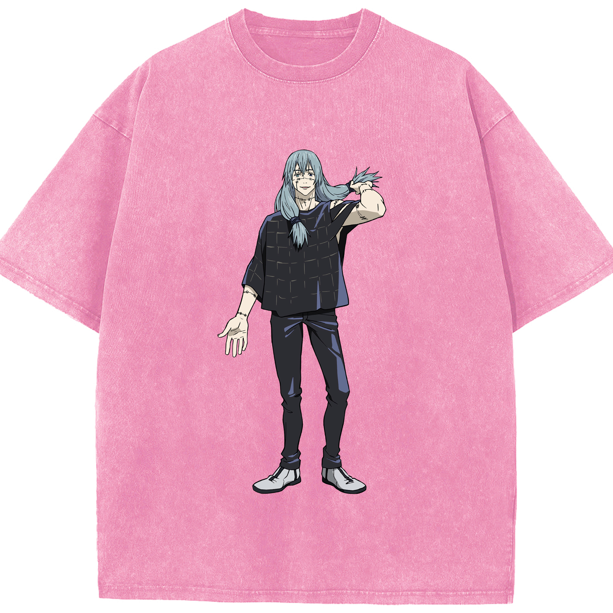 （画像用） 呪術廻戦 Jujutsu Kaisen 綿100% ヴィンテージ風 半袖Tシャツ（フロントプリント）